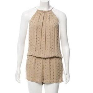 Robert Rodriguez Embellished Tan Romper